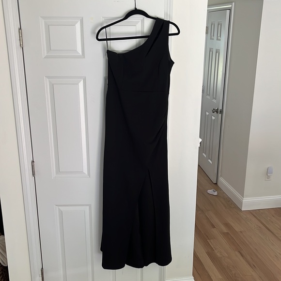 WOOSEA Women's One Shoulder Sleeveless Split Evening Cocktail Dress - Picture 1 of 10